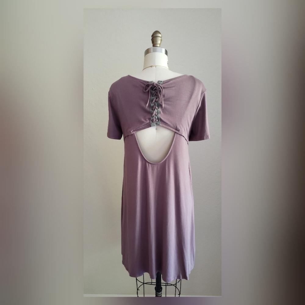 NWOT Loveriche Dusty Purple Keyhole Dress